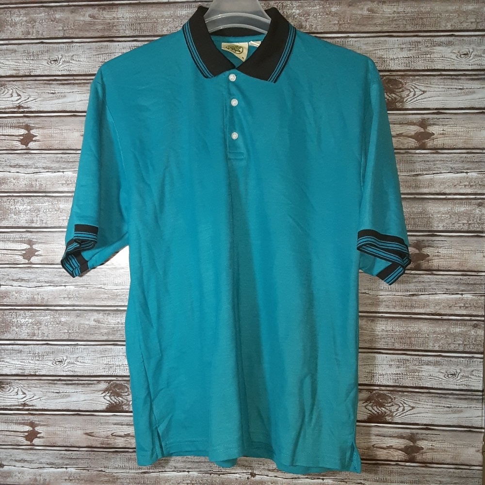 ⭐Lada Style Green&Black Men's Polo Size Medium⭐